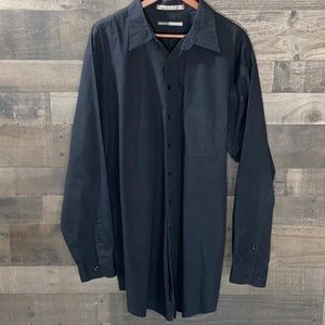 Black George Foreman Long Sleeve Button Down Shirt